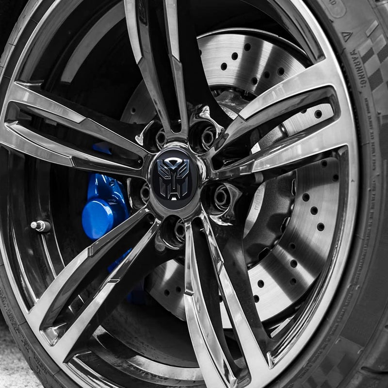 Thcbme 4pcs Wheel Center Caps Sticker for Transformers, Black Aluminium Wheel Center Hub Covers Sticker, 65mm/2.56'' Black - Image 4
